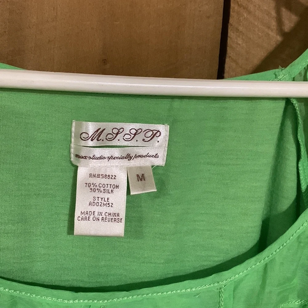 Max studio specialty products, bright green mini dress - Picture 2 of 6